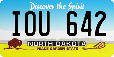 ND license plate IOU642