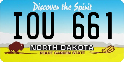 ND license plate IOU661