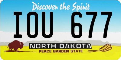 ND license plate IOU677