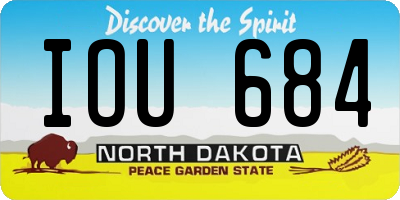 ND license plate IOU684
