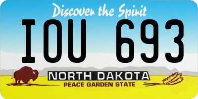 ND license plate IOU693