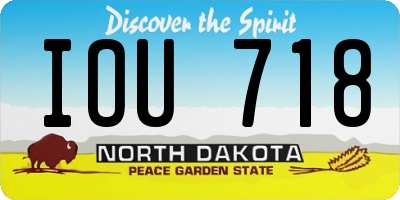 ND license plate IOU718
