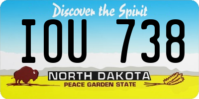 ND license plate IOU738