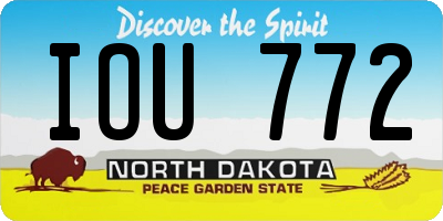 ND license plate IOU772