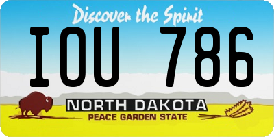 ND license plate IOU786
