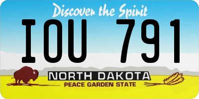 ND license plate IOU791