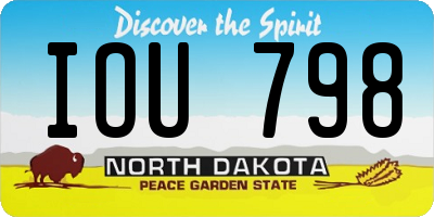 ND license plate IOU798