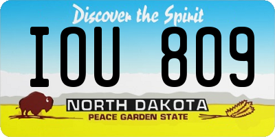 ND license plate IOU809