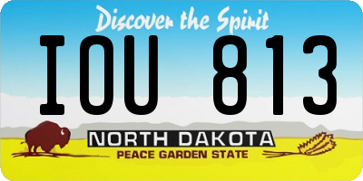 ND license plate IOU813