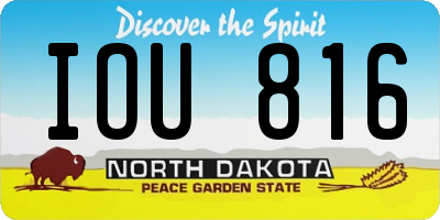 ND license plate IOU816