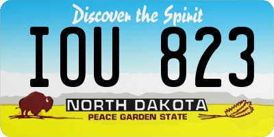 ND license plate IOU823