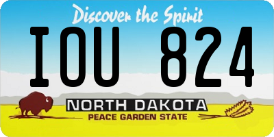 ND license plate IOU824