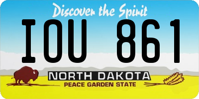 ND license plate IOU861
