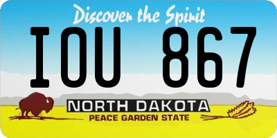 ND license plate IOU867
