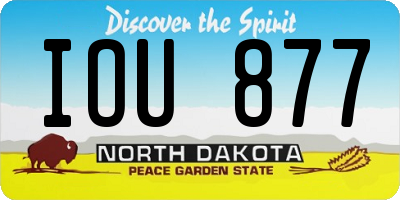 ND license plate IOU877
