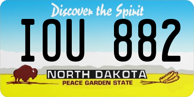ND license plate IOU882