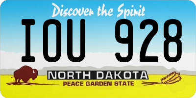 ND license plate IOU928
