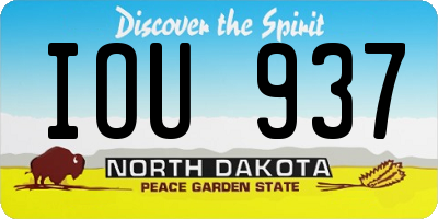 ND license plate IOU937