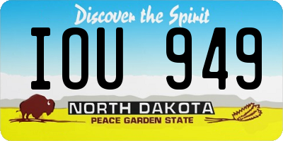 ND license plate IOU949