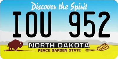 ND license plate IOU952