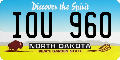 ND license plate IOU960