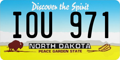 ND license plate IOU971