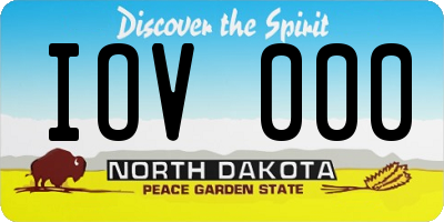 ND license plate IOV000
