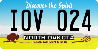 ND license plate IOV024