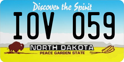 ND license plate IOV059
