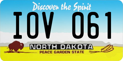 ND license plate IOV061