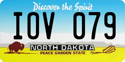 ND license plate IOV079