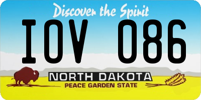 ND license plate IOV086