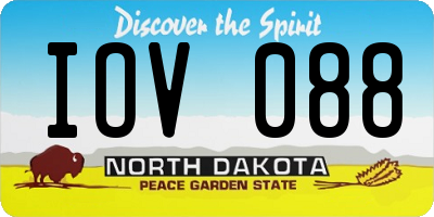 ND license plate IOV088