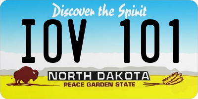 ND license plate IOV101