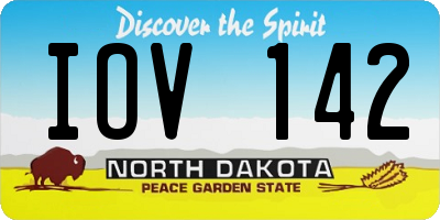 ND license plate IOV142