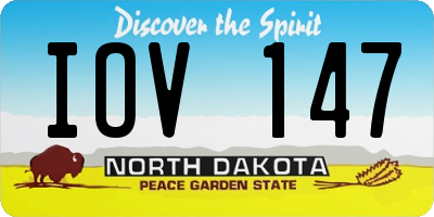 ND license plate IOV147