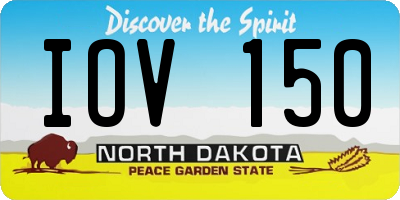 ND license plate IOV150