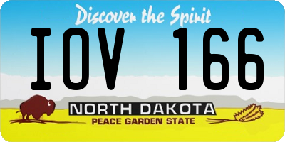 ND license plate IOV166