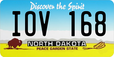 ND license plate IOV168