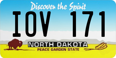 ND license plate IOV171