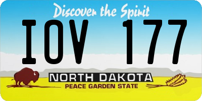 ND license plate IOV177