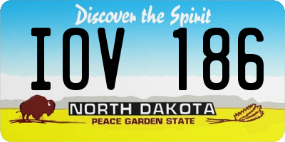 ND license plate IOV186