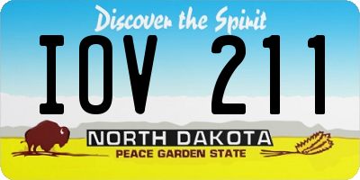ND license plate IOV211