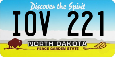 ND license plate IOV221