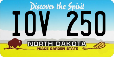 ND license plate IOV250