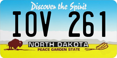 ND license plate IOV261
