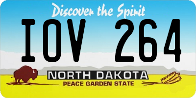ND license plate IOV264