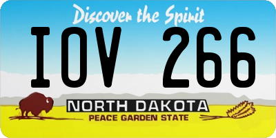 ND license plate IOV266