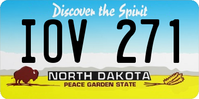 ND license plate IOV271
