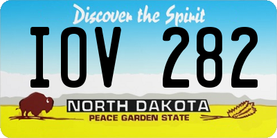 ND license plate IOV282